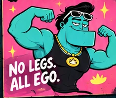 Chadpole flexes: No legs. All ego.